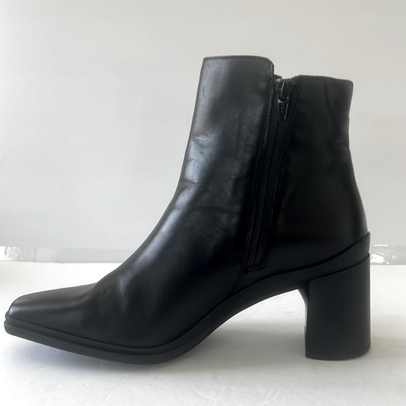 NATURALIZER Womens Black Leather Ankle Boots Chunky Block Heel Shoes Size 11 NWT - Picture 5 of 8